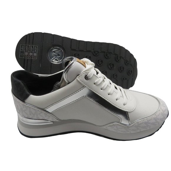 MICHAEL KORS MADDY Two-Tone Logo Trainer Sneakers - Picture 4 of 6